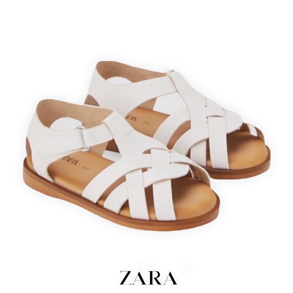 ZARA Kids | White | LEATHER SANDALS